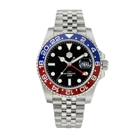 red and blue cola ring luminous waterproof watch mens mechanical