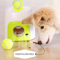pet ball launcher toy ball thrower dog fetch machine automatic tennis ball launcher interactive treat ment slow feeder pet toys