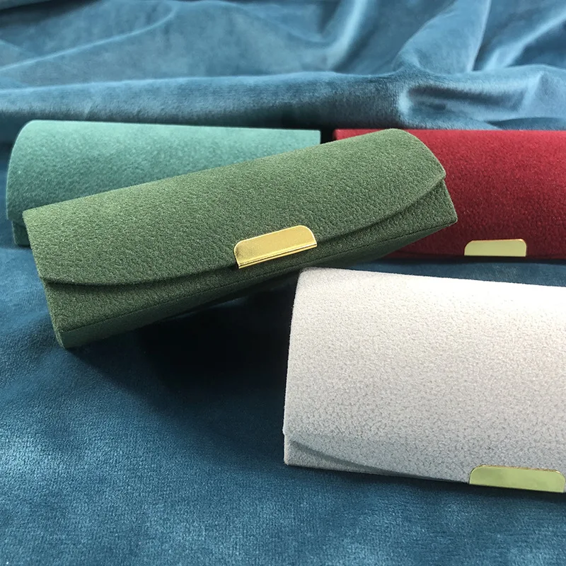 Большая вместительная плюшевая бархатная коробка для колец портативный футляр