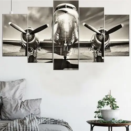 

5Pcs Poster Plane Pictures Canvas Art HD Print Home Decor No Framed Paintings Abstract 5 Pieces Room Decor Modern Wall 5 Panel
