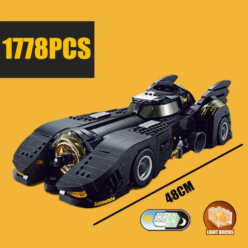 

Technical Bat Super Car Vehicle Batmobile Building Blocks Movie Hero City Car Figures Bricks Toys Child Kid Gift