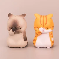 cute cat series ornaments toys for home decoration mini funny animal craft figurine office doll cartoon kids gift