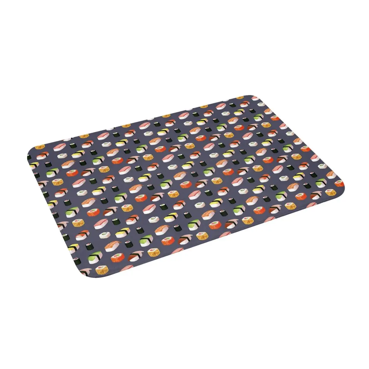 

Sushi Pattern 24" X 16" Non Slip Absorbent Memory Foam Bath Mat for Home Decor/Kitchen/Entry/Indoor/Outdoor/Living Room