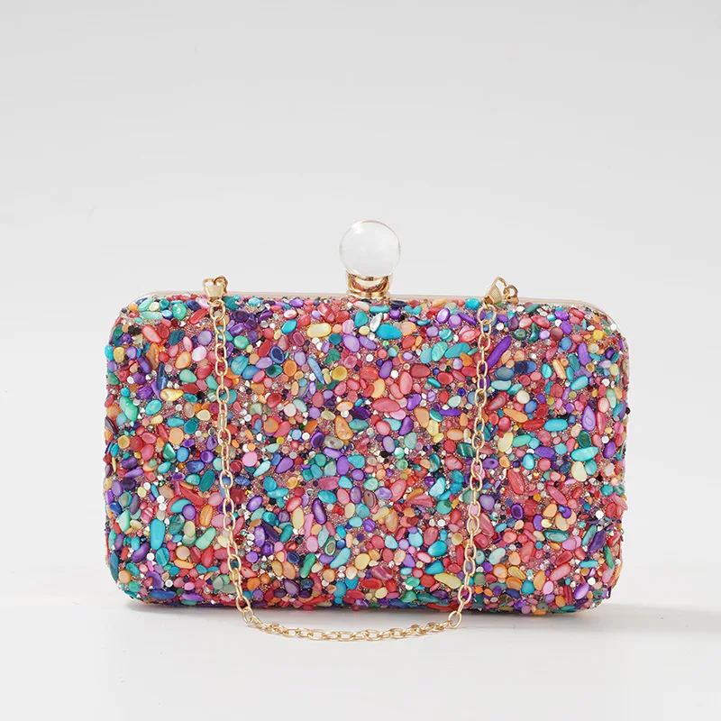 

Evening Bags Clutches Special Material Girl Ceremony Bags for Dating Women Wedding Guests Clutch Multicolored Party Bag