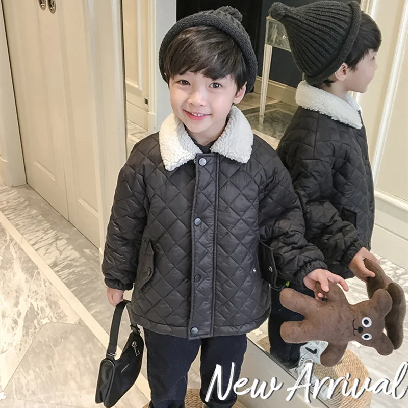 

Boys Coat Jacket Outwear Tops Cotton 2022 Light Thicken Plus Velvet Winter Autumn Plus Size Overcoat Children's Clothes