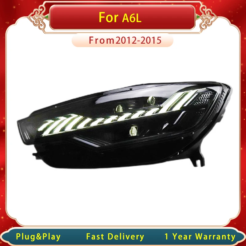 Автомобильная фара для Audi A6L 2012-2015 C7 обновление новый дизайн светодиодный