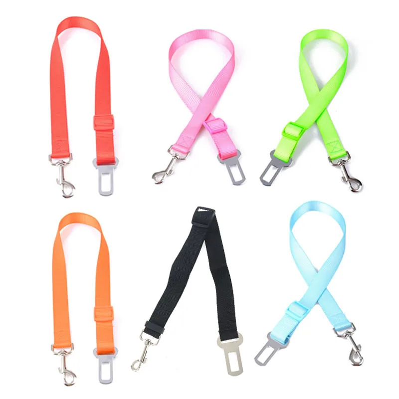 

2 Packs Adjustable Pet Dog Cat Car Seat Belt Safety Leads Vehicle Seatbelt Harness, Made From Nylon Fabric-Black