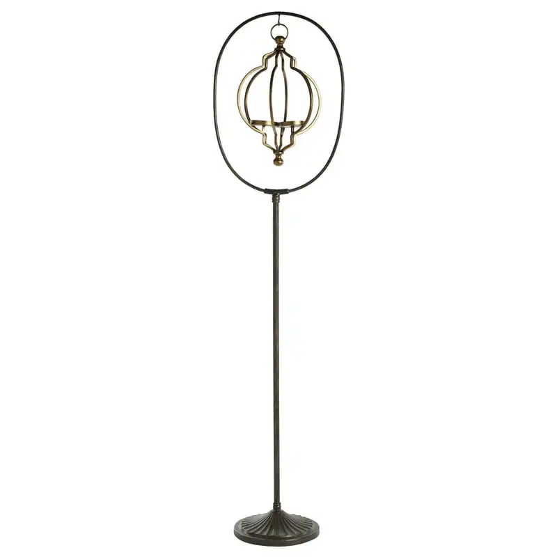 

60"H Eclectic Metal Lantern, Black, 1 - Piece
