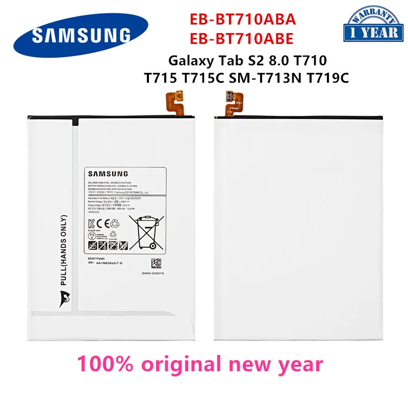 

SAMSUNG Orginal Tablet EB-BT710ABA EB-BT710ABE 4000mAh Battery For Samsung Galaxy Tab S2 8.0 SM-T710 T713 T715/C/Y T719C T713N