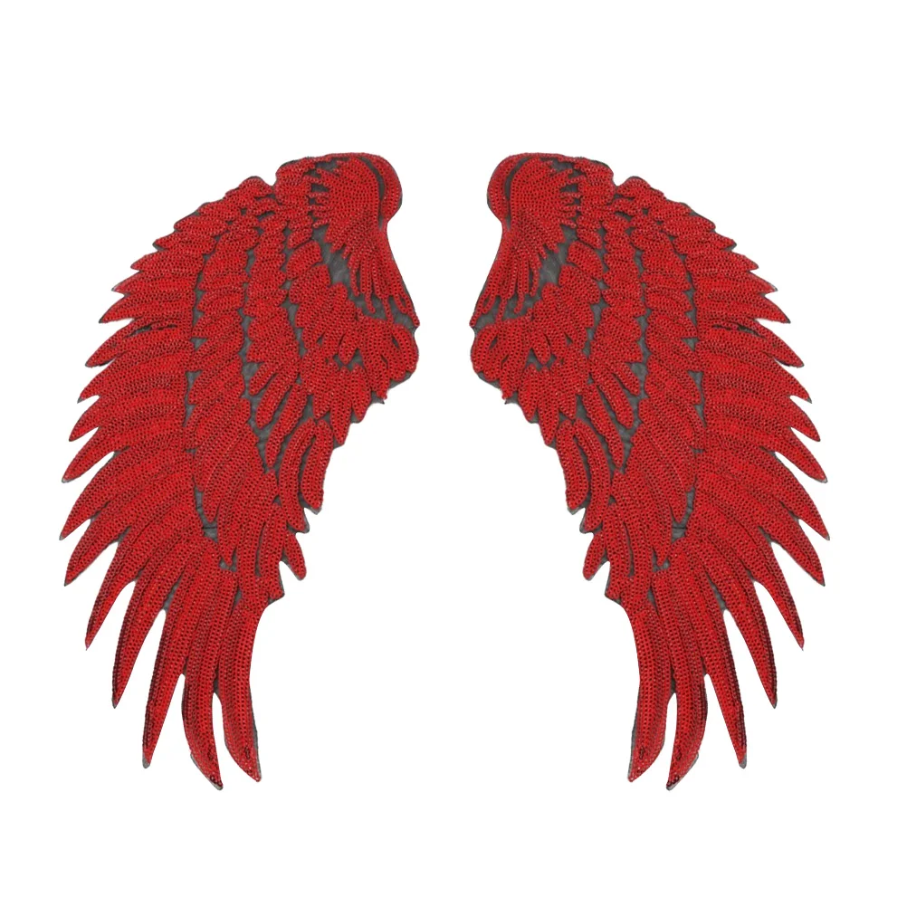 

Appliquewing Cloth Sequins Paste Embroidered Embroidery Patchangel Jackets Bags Diyclothing