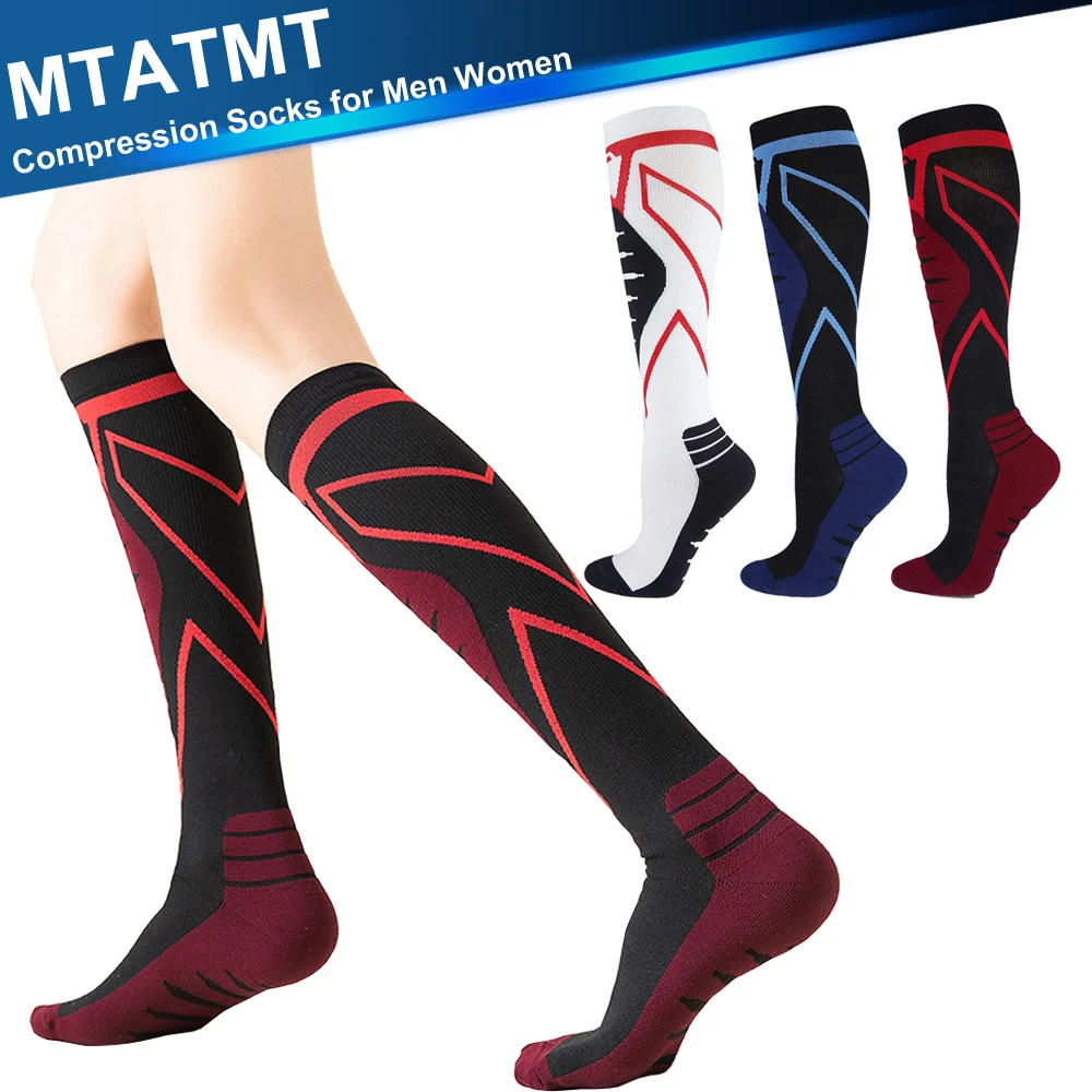 

1Pair Compression Socks for Men Women 15-20 mmHg Medical Support for Running Nurses Flight Pregnancy Circulation Athletic Socks