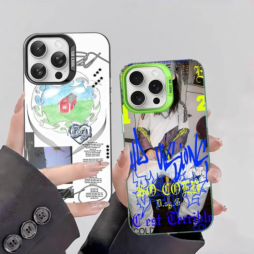 Чехол для телефона Bladee Crest для iPhone 17 16 15 14 11 12 13 Pro Max Plus Pro, серебристый цветной чехол (art.: 3920dd26c64f7) - 3920dd26c64f7