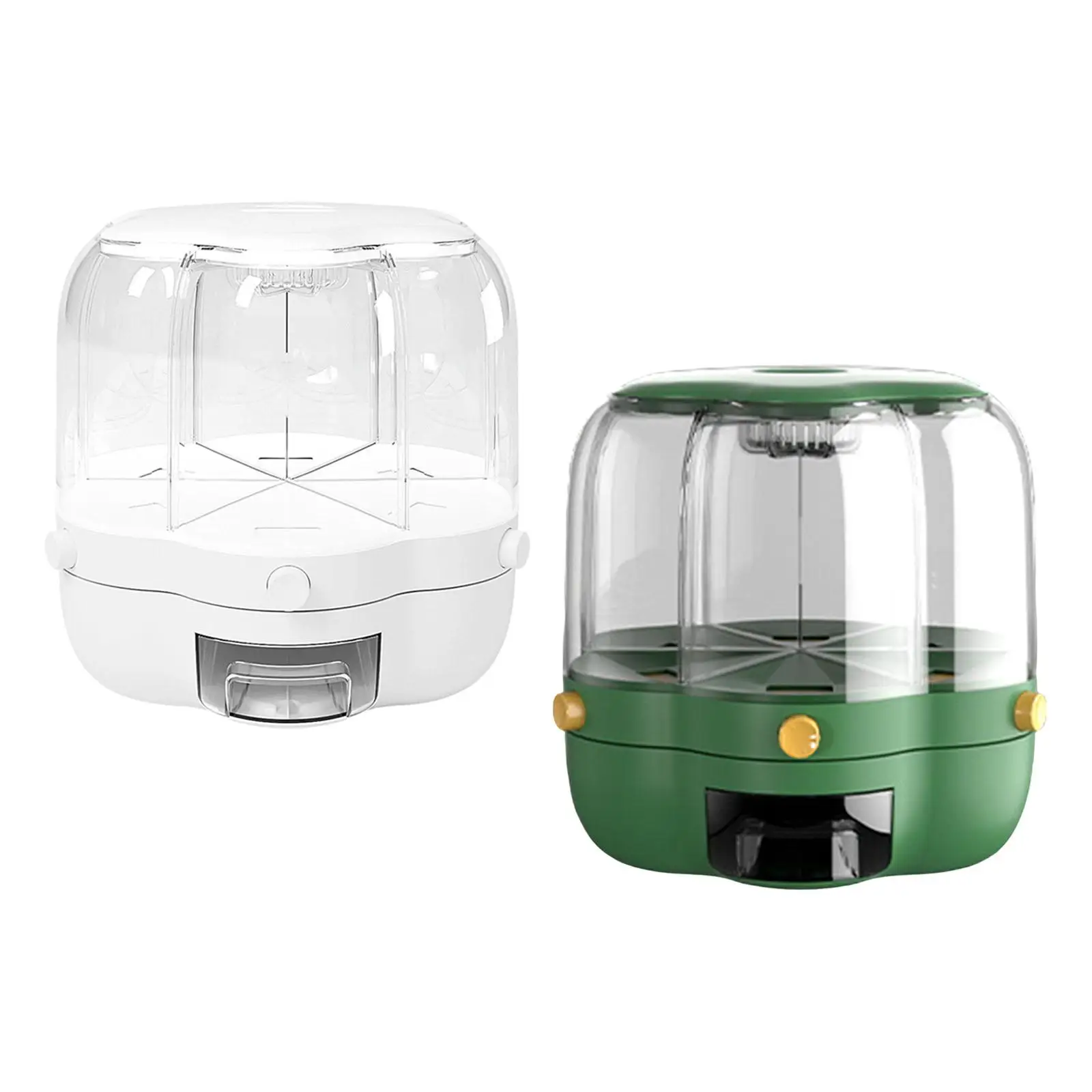 

with 6 Compartments Rice Storage Container Multi Easy Control Bucket Box Airtight Cereal Dispenser for Kitchen Rice Grain Bean