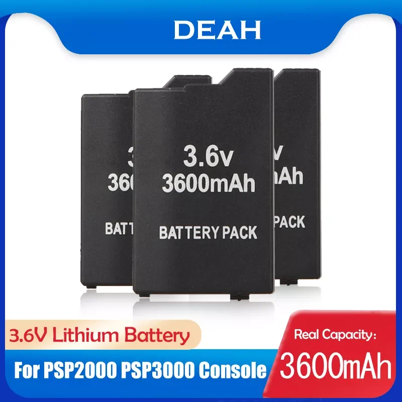 

NEW2023 3.6V 3600mAh Lithium Rechargeable Battery Pack For Sony PSP 2000 PSP 3000 PSP2000 PSP3000 PlayStation Portable Console B