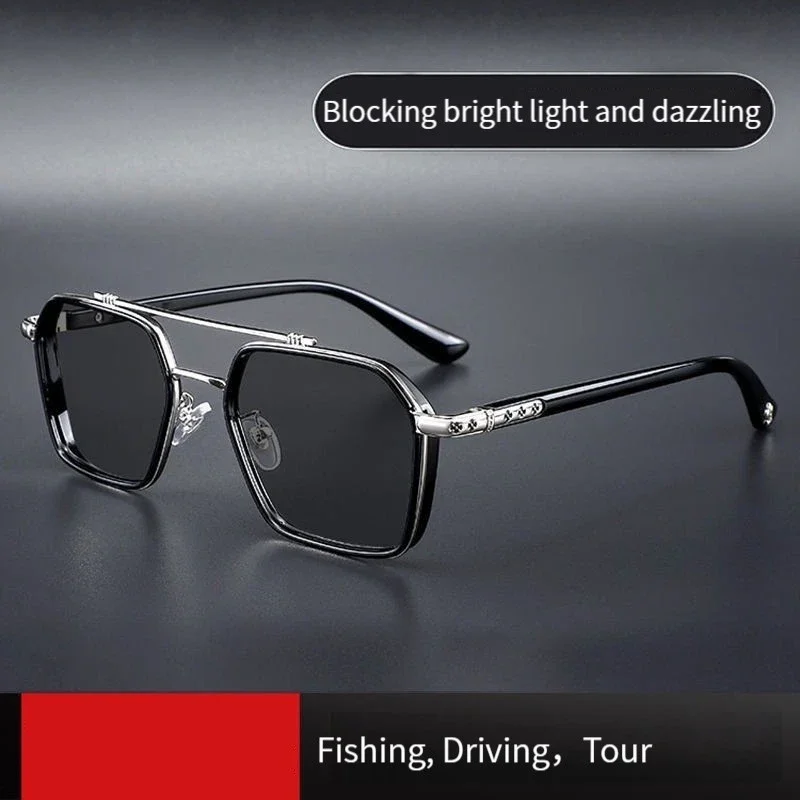 

Polarized Square Metal Sunglasses Women Men 2022 Trending Products Polaroid Car Driving Glasses Double Beam Oculos Masculino