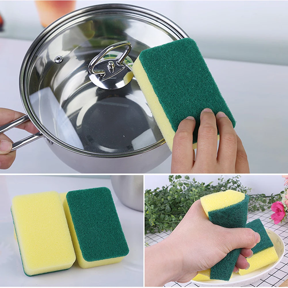 

5pcs Household Dish Wash Cleaning Sponges Universal Sponge Brush Set Kitchen Clean Tools Scrubbing Scouring Pad Bath Brush