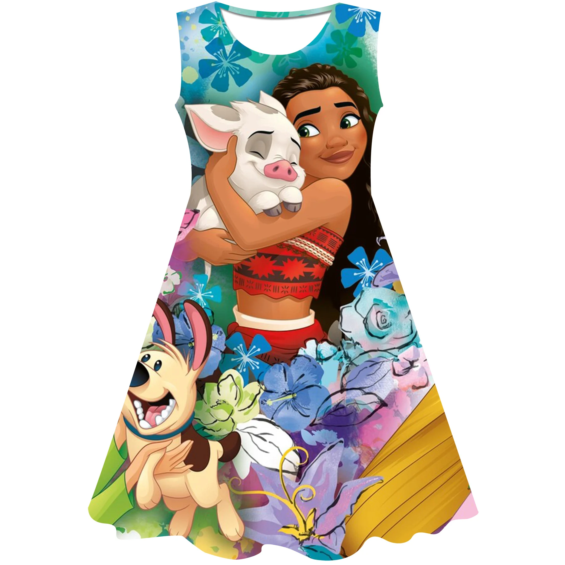 

Disney Printed Children's Dress Casual Fashion Baby Clothing 2023 Summer New Girls Skirt