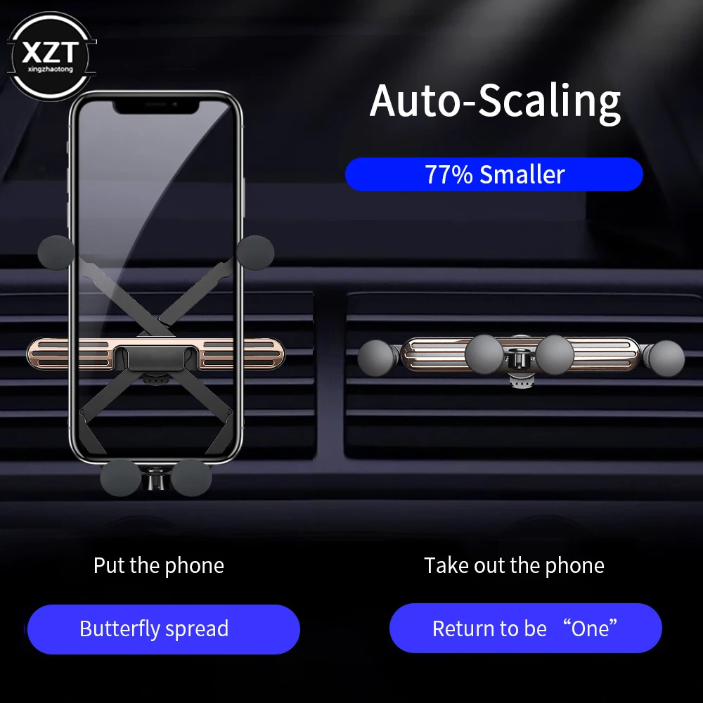 

Мини гравитационный Автомобильный держатель для телефона навигационный кронштейн крепление на вентиляционное отверстие Автомобильный Де...