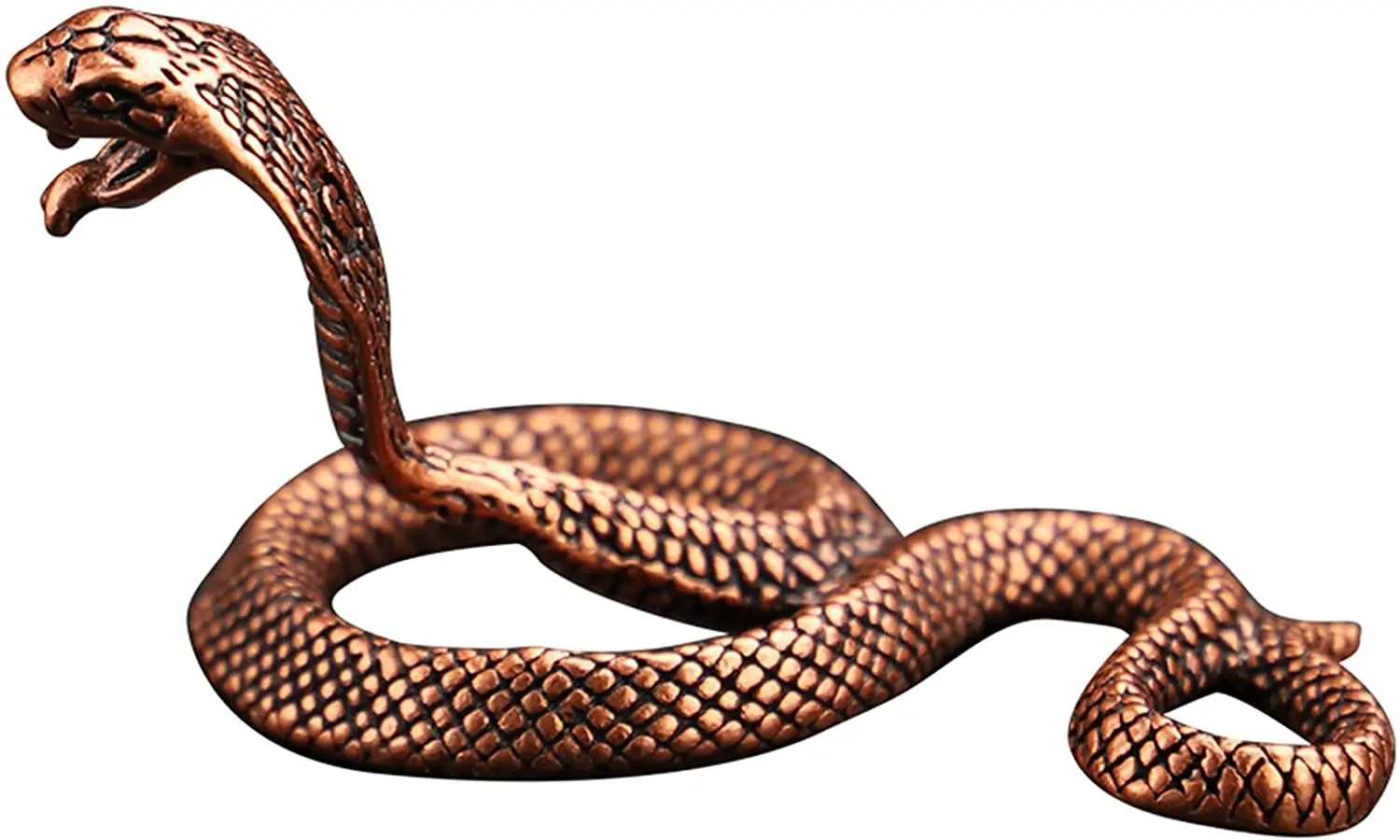 

WCPJYZQ Vintage Pure Copper Miniatures Snake Sculpture Small Animals Cobra Statues Ornament Home Office Figurines Decor,Copper