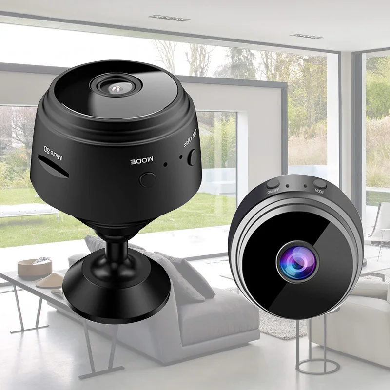 A9 HD 1080p Mini caméra de surveillance IP wifi avec mini enregistreur vocal sans fil noir version nuit