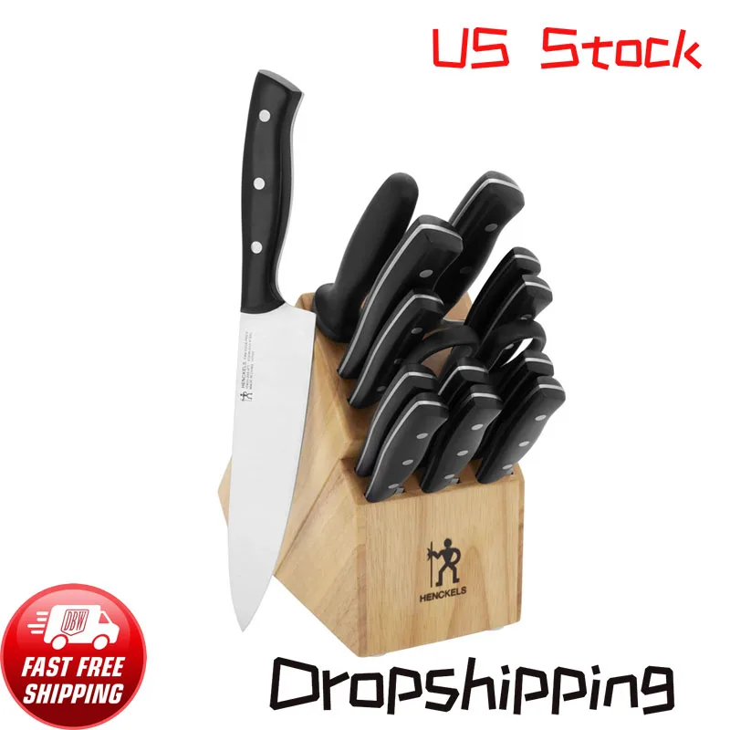 

Новый набор ножей Everpoint 15 шт. набор ножей из нержавеющей стали с тройной заклепкой Бесплатная доставка