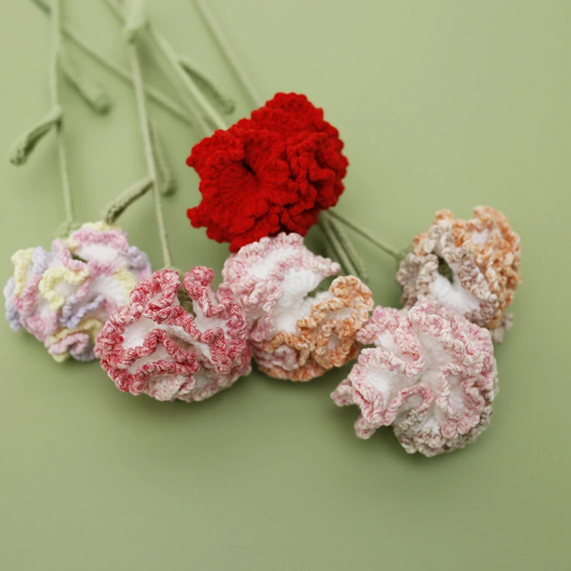 

Creative Handmade Carnation Artificial Flowers Festival Supplies Home Decor Bouquet Mother's Day Gift Fake Flowers Bridal