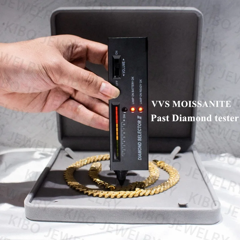 Популярная Мужская цепь из кубинской муассанита со сверкающими краями хип-хоп