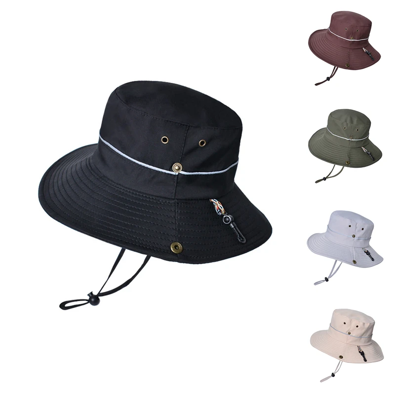 

2023 Солнцезащитная рыболовная шляпа, летние дышащие сетчатые кепки для кемпинга и пешего туризма, Солнцезащитная шляпа с защитой от УФ-лучей, кепки для альпинизма, Мужская Панама