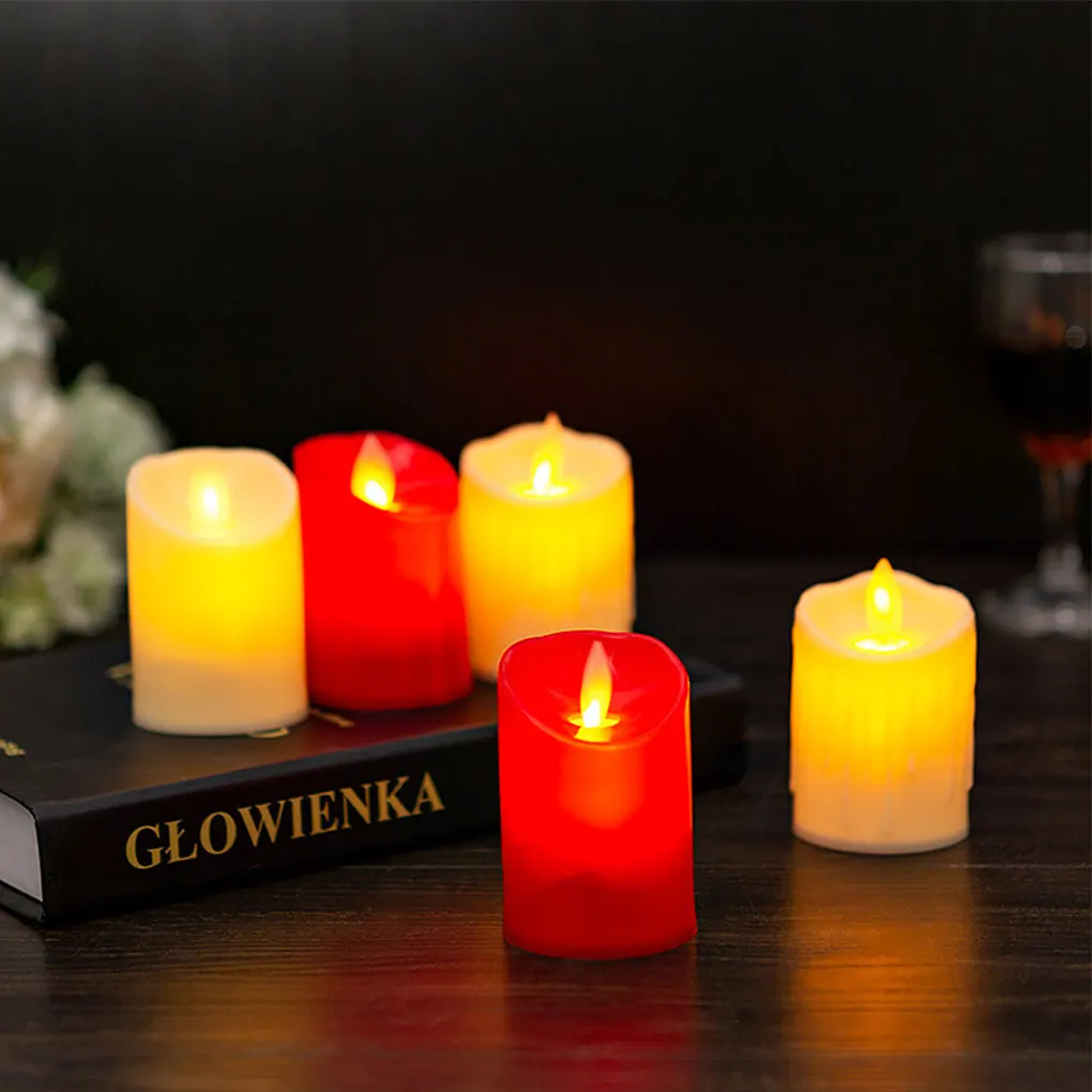 

Candle Light Electric Plastic Tea Light Flameless LED Decoration Candle Lamp Smooth Surface Beige