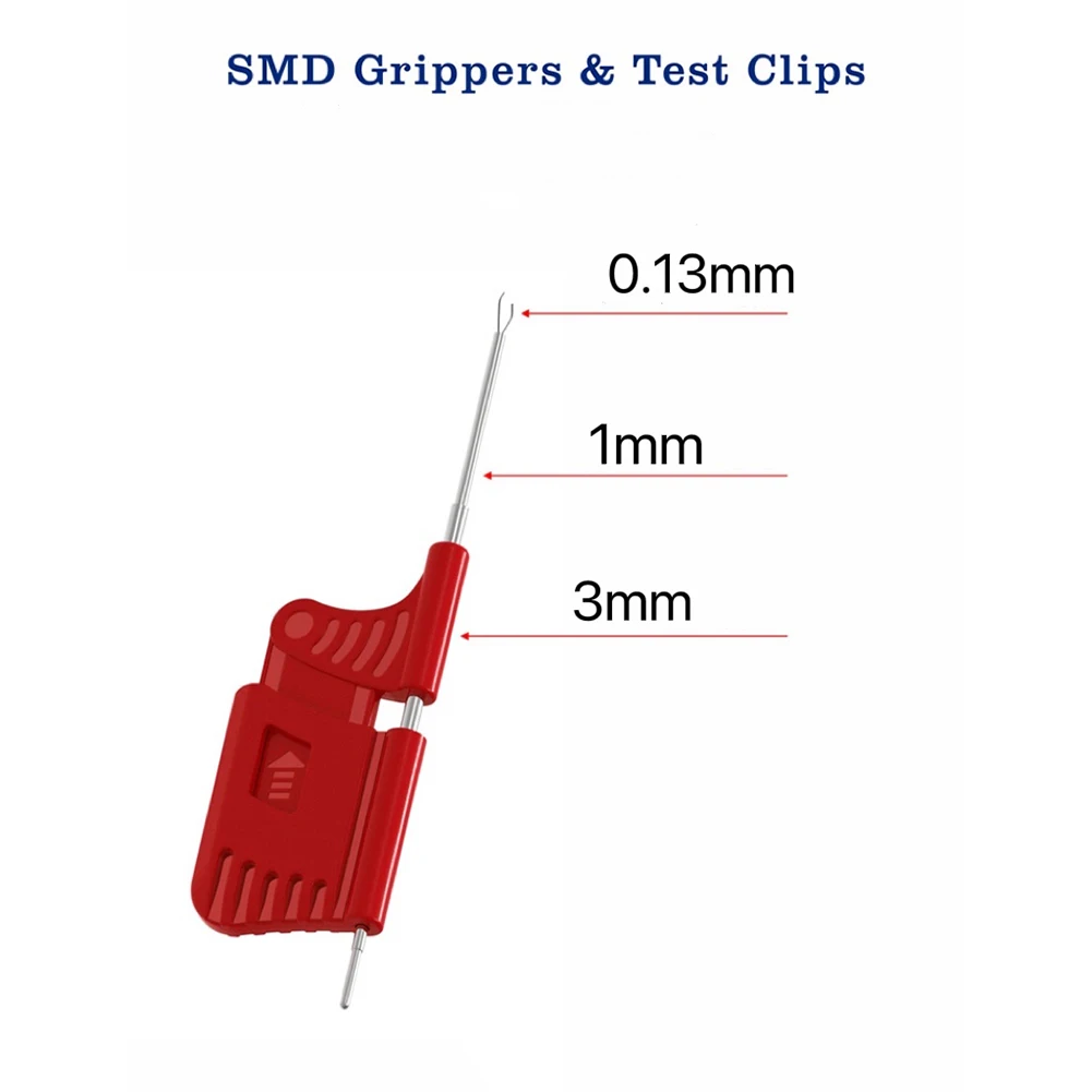 10Pcs SDK08 Test Clip 40V SMD Gripper IC Test Hook Clips Electrical Testing Ultra Small Clip Test Clamp SDK08 Test Clip