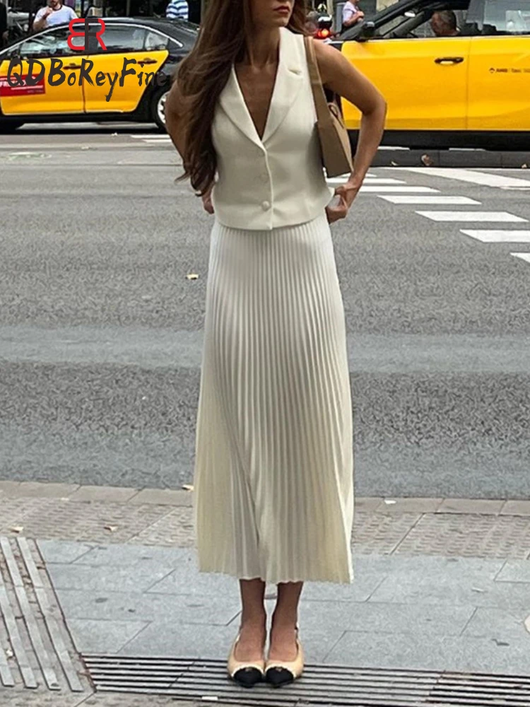 Женский офисный комплект из двух предметов элегантный трапециевидный Топ без