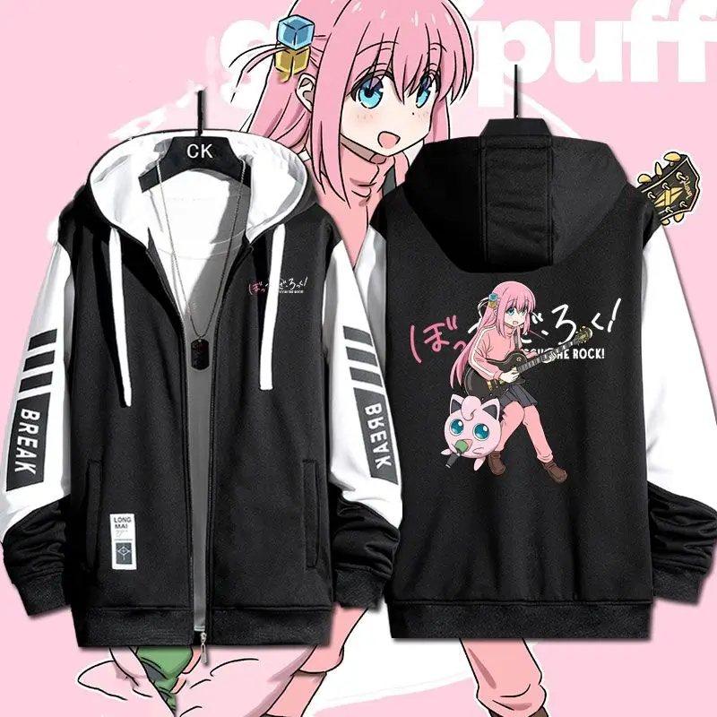 Толстовка Bocchi с надписью The Rock Pokemon худи готовое Hitori джигги-фонарик кардиган