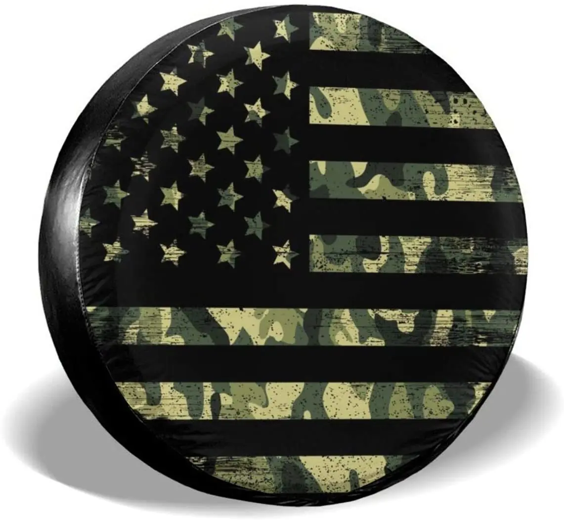 

PrelerDIY Spare Tire Cover for Jeep/RV/Trailer/Camper/SUV - Waterproof Dust-Proof Sun Protection Tire Covers