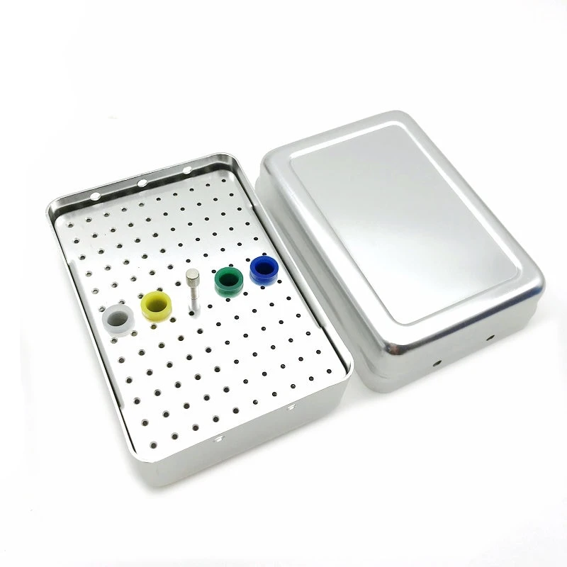 1pc Dental 120 Holes Bur Holder Block Sterilizer Case Burs/Endo Files/gutta Percha Autoclave Disinfection Box 1pc dental high low speed plastic bur holder disinfection block case box 20fg 4ra holes dentist products