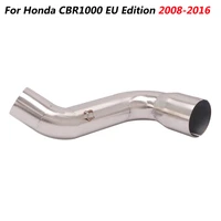 for honda cbr1000 eu edition 2008 2016 motorcycle exhaust middle connection link pipe slip on 51mm mufler stainless steel