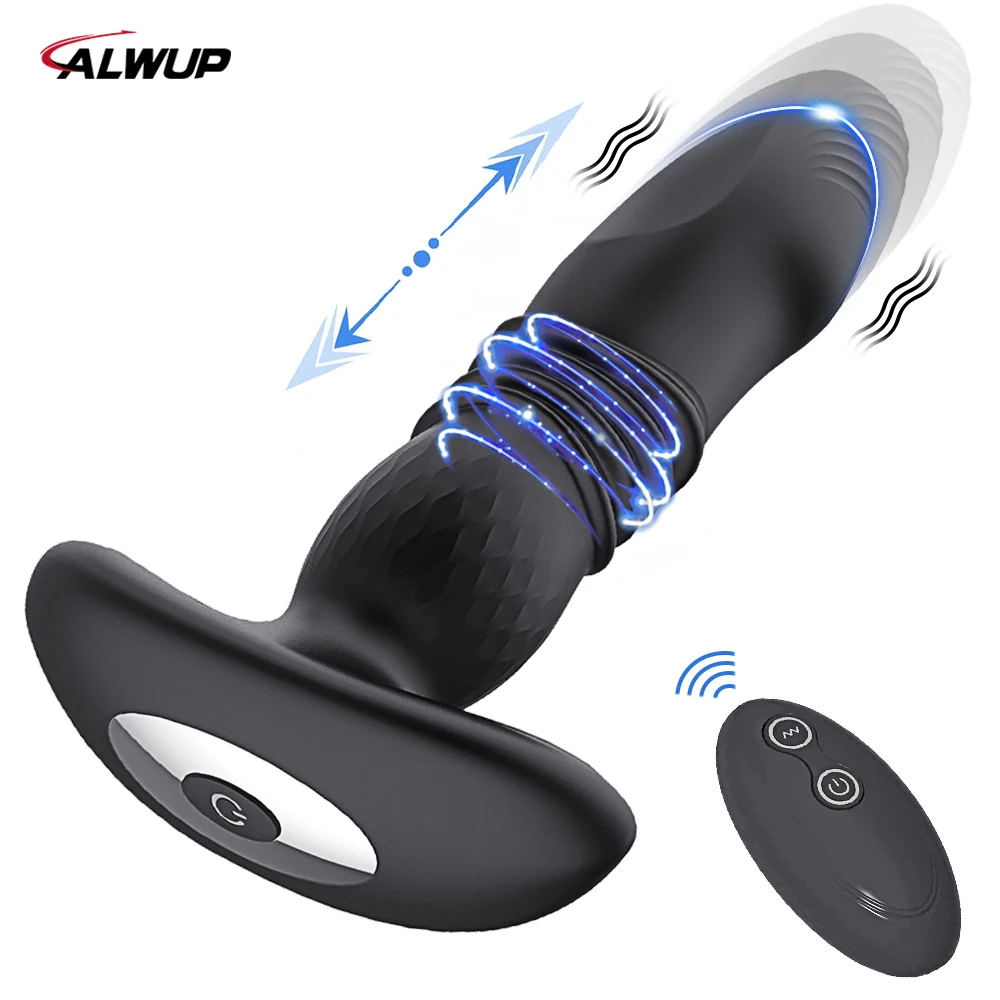 

Thrusting Vibrating Butt Anal Plug Vibrator Prostate Massager Wireless Remote Sex Toys for Women Men Ass Anal Dildo Buttplug