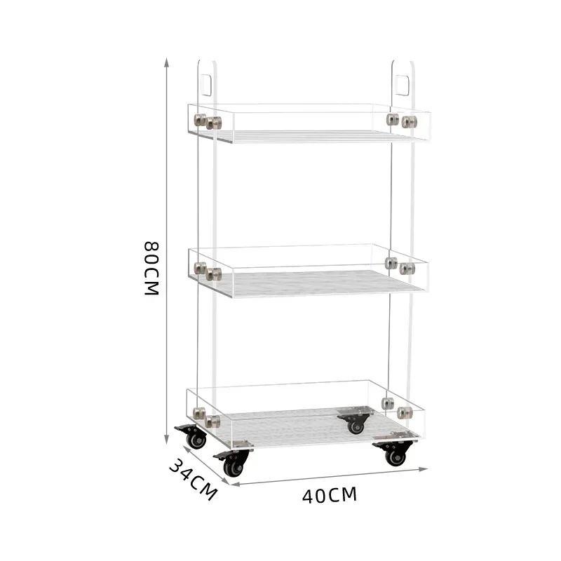 Железная вспомогательная Тележка из нержавеющей стали для парикмахерских