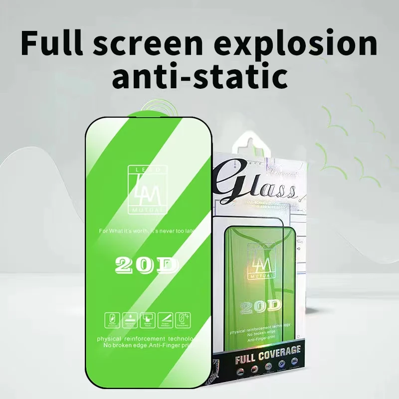 25PCS 20D Full Cover Tempered Glass For iPhone14 11 12 13 mini Pro X XR XS Max Screen Protector For iPhone 6 7 8 Plus