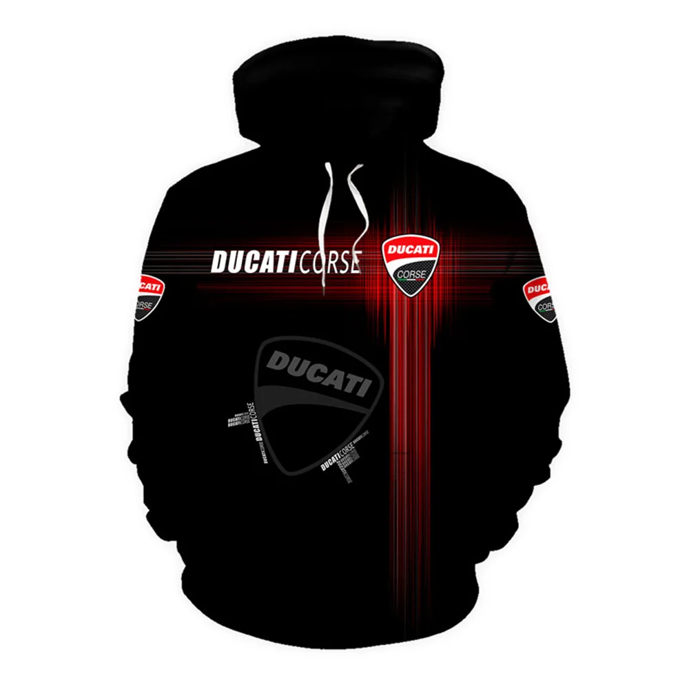 

Осенне-зимняя мини-толстовка с капюшоном для мотоциклистов ducati, уличное платье с 3d принтом, мужской женский Куртка с застежкой-молнией и капюшоном пуловер, Топ в стиле Харадзюку