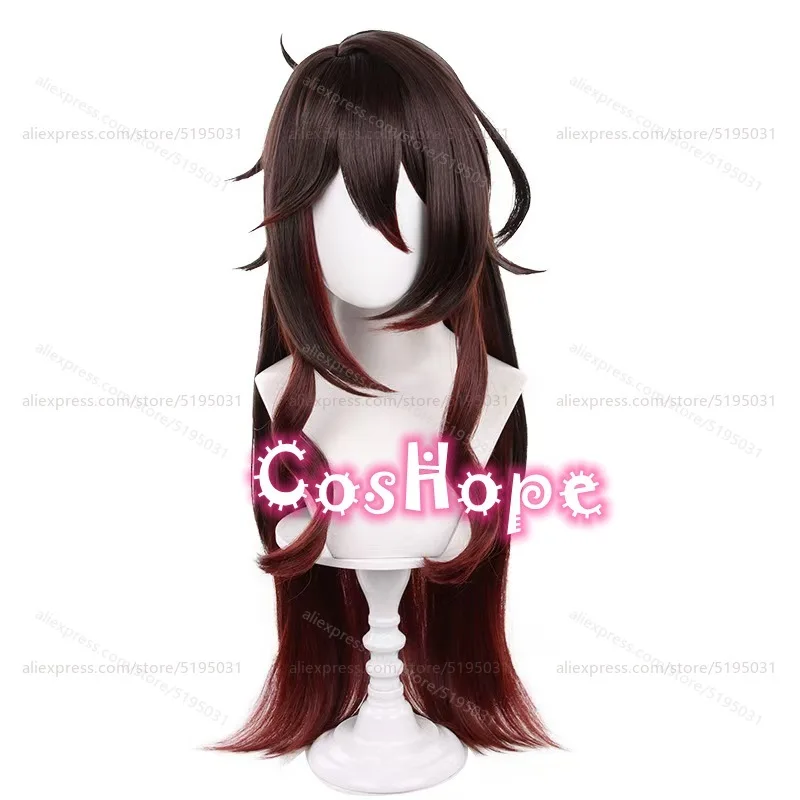 HSR Fugue Tingyun Косплей Парик 90 см Длинные Волосы Коричневый Красный Многослойный