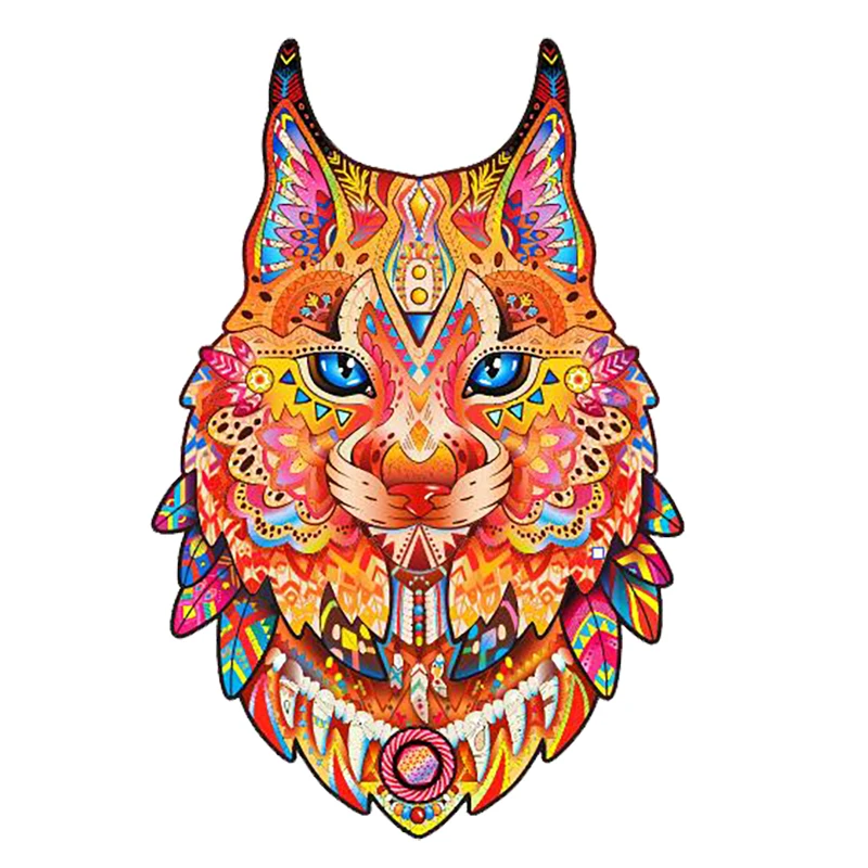 

Lynx Puzzle Kids Favorite Toy Jigsaw Animal Shape Wooden Puzzles for Child Occupation Hobbies Gift Joy Style Copyright Wholesale