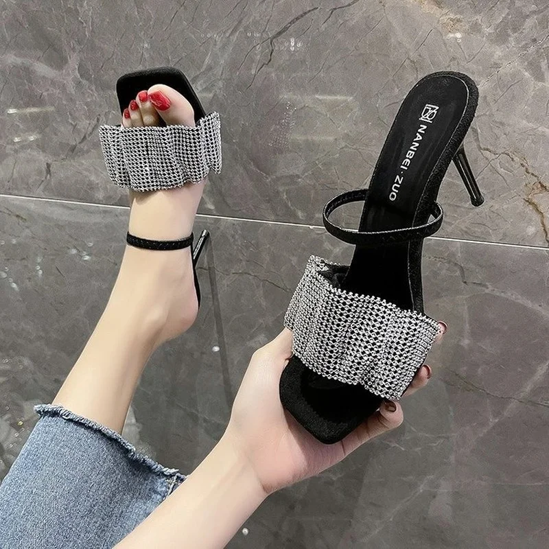 

Сандалии и тапочки женские с квадратным носком, Босоножки с открытым носком, модная обувь в Корейском стиле, лето