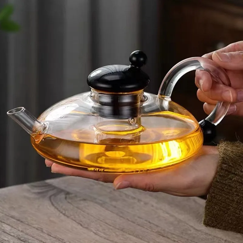 Термостойкий стеклянный чайник мышь 600 мл с заварником для чая 2 180 чайные чашки в