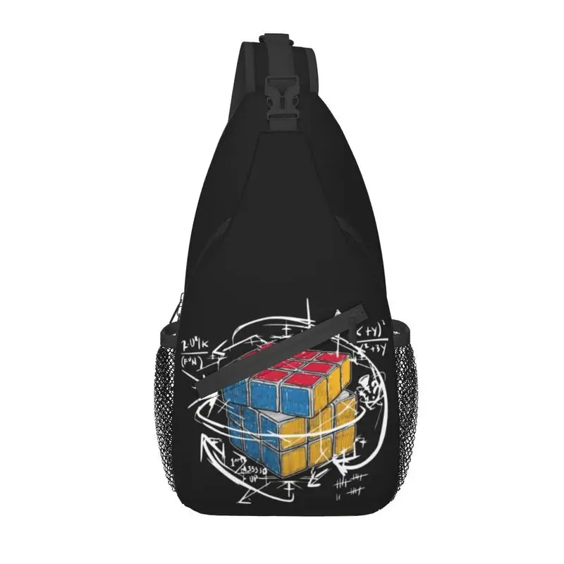 Math Teacher Graphic Sling Crossbody Chest Bag Men Cool Mathematics Science Shoulder Backpack for Traveling