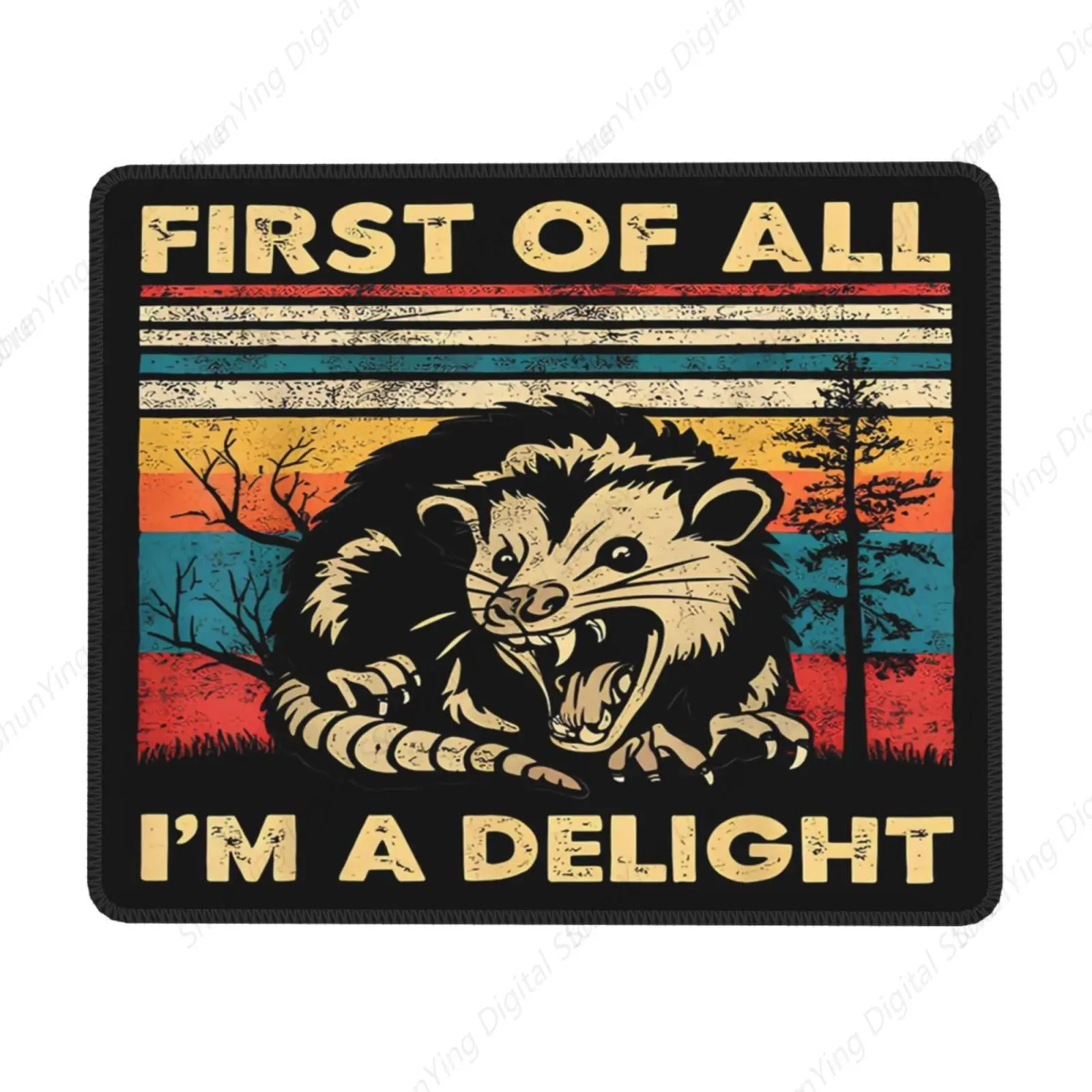 Интересный коврик для мыши с прочными прошитыми краями моющийся нескользящий