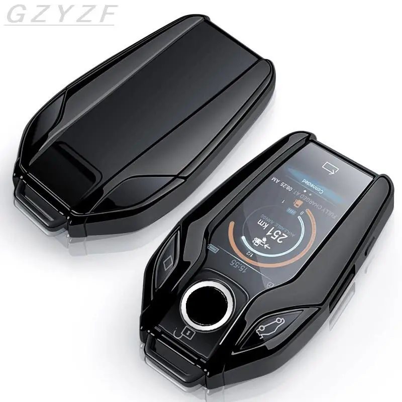 Чехол для автомобильного ключа из ТПУ со светодиодным дисплеем чехол BMW 5 7 серии