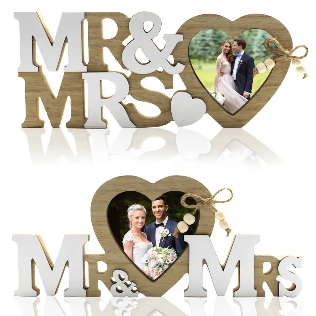 

Свадебные знаки Mr и Mrs, украшение для стола, Свадебный декор, обручальное украшение для дома, фоторамки для альбомов, фоторамка в подарок