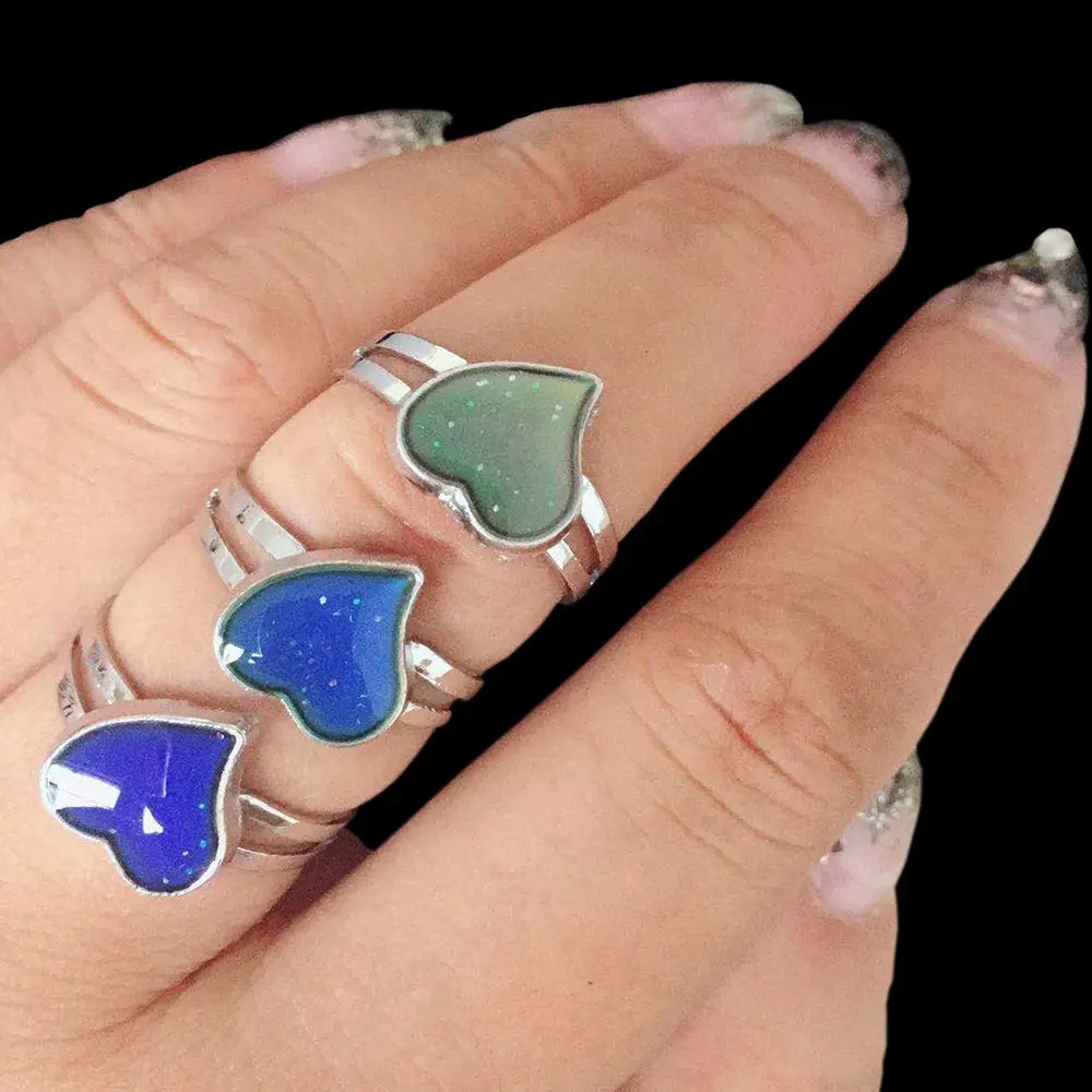 Регулируемое термочувствительное кольцо-сердце