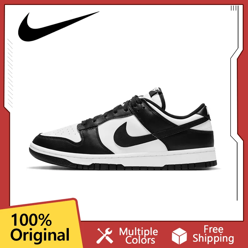 Nike Dunk Low Men Women Casual Skateboard Shoes Classics Black White Panda Genuine Non-slip Comfortable Sb Running Sneakers