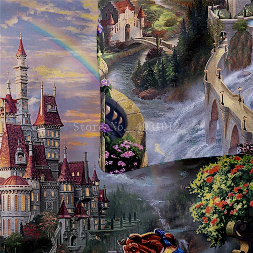 Комплект пододеяльников Disney Красавица и чудовище трехмерная мультяшная